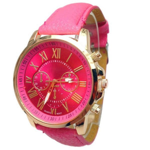 2017 Fashion Watch Women PU Leather Quartz Wrist Watches Hour montre femme relogio feminino Dress Watch Lady #23