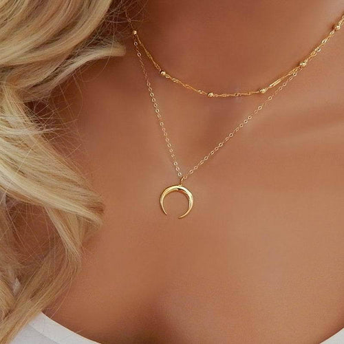 NEW Fashion Women Multilayer Alloy Pendant Necklace Chain Jewelry