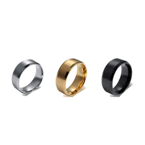 New Stainless Steel Ring Titanium Silver Black Gold