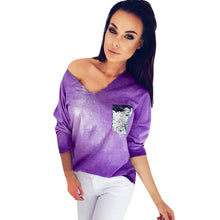 Women's Autumn V Neck  Loose Long Sleeve Shirt Casual Blouse Tops T-Shirt