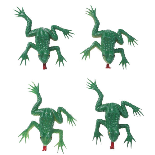 4PCS Halloween Tricky Props Fake Frog Simulation Prop For Halloween April Fool's Day Mischief (Random Color)