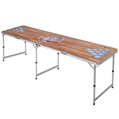 Foldable Aluminum 8' Folding Beer Pong Table